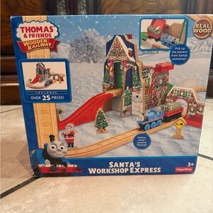 Thomas & Friends Wooden Railway Santa's Workshop Express - Blue, Red, and Green